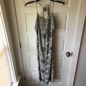 Black and White Print Maxi Dress